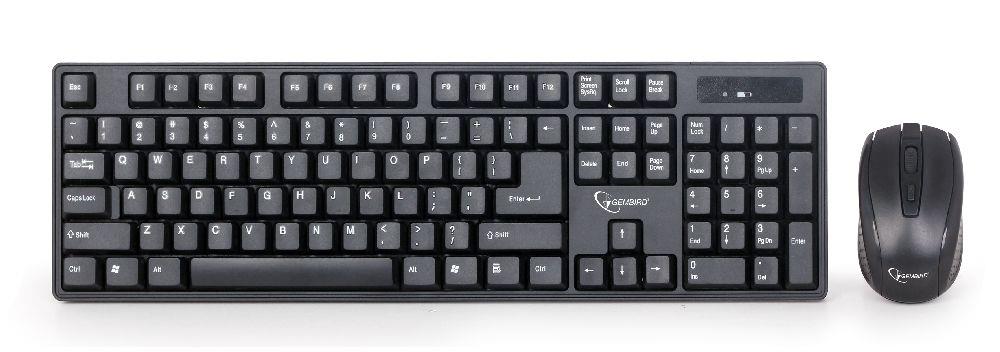 Gembird Keyboard +Mouse Wrl Eng Desktop Kbs-W-01