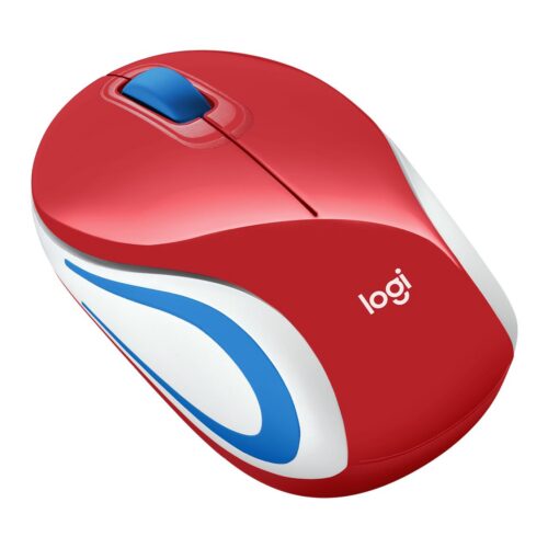 Logitech Mouse Usb Optical Wrl M187 Red 910-002732