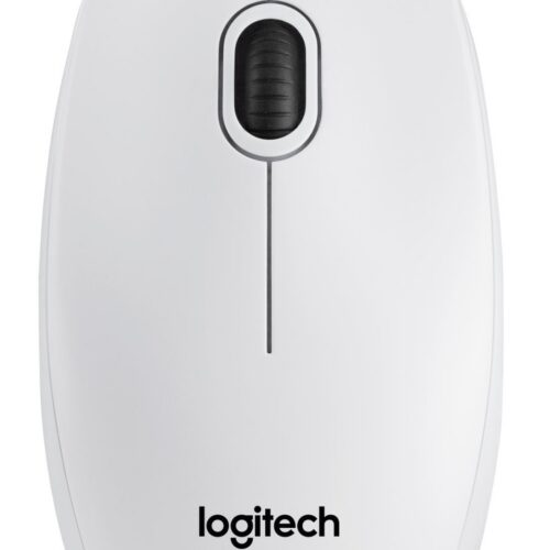 Logitech Mouse Usb Optical B100 White Oem 910-003360