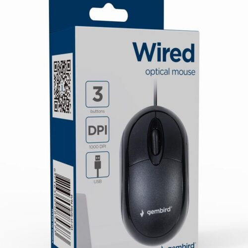 Gembird Mouse Usb Optical Black Mus-U-01
