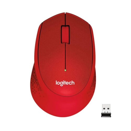 Logitech Mouse Usb Optical Wrl M330 Silent Red 910-004911