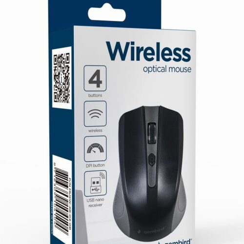 Gembird Mouse Usb Optical Wrl Grey Black Musw-4B-04-GB