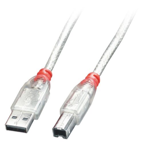 Lindy Cable Usb2 A-B 2M Transparent 41753