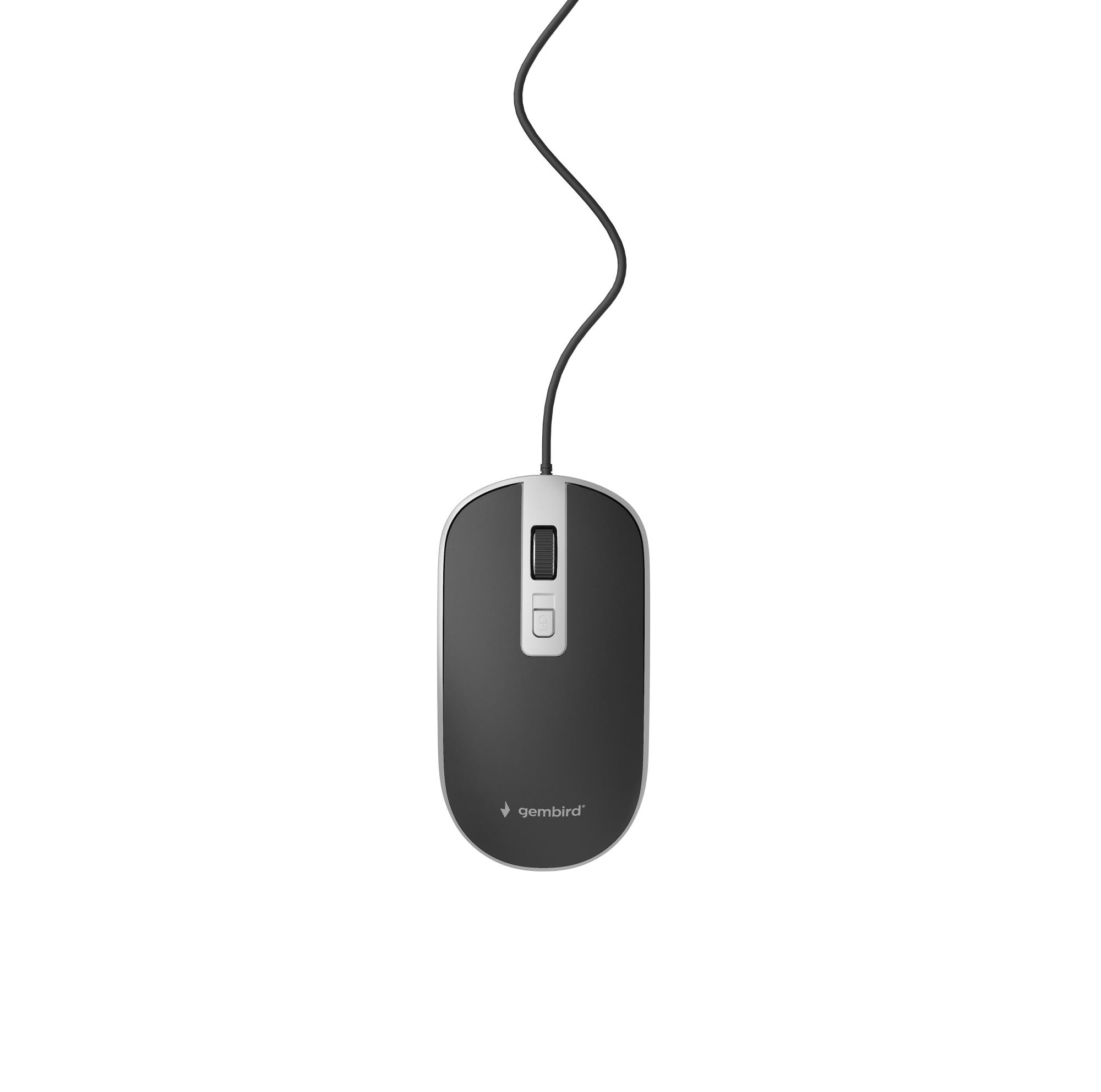 Gembird Mouse Usb Optical Black Silver Mus-4B-06-Bs