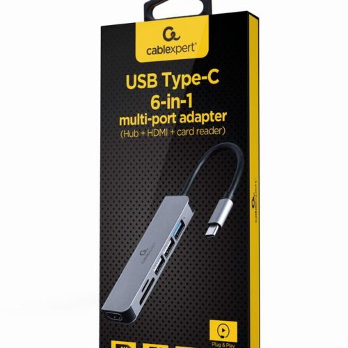 Gembird O Adapter Usb-C To Hdmi Usb3 6In1 A-Cm-Combo6-02