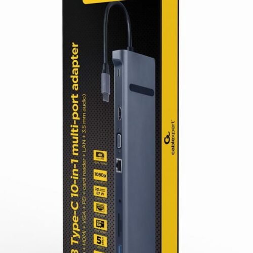 Gembird O Adapter Usb-C To Hdmi Usb3 10In1 A-Cm-Combo10-01