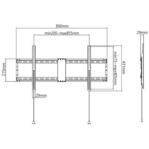 Gembird Tv Set Acc Wall Mount 43-90 Wm-90F-01