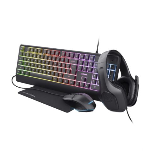 Trust Keyboard +Mouse Gxt792 Quadrox 4-In-1 Bundle Eng 25155
