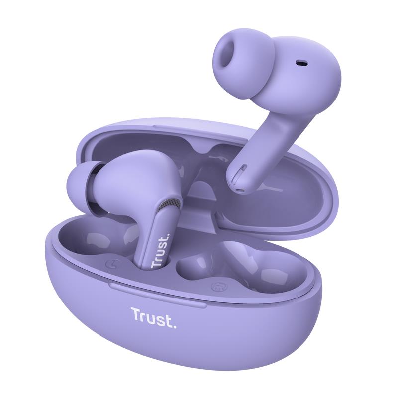 Trust Headset Earbuds Yavi Bt Enc Purple 25297