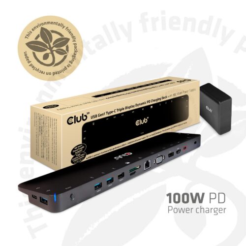Club3D Nb Acc Docking Station Usb-C 100W Csv-1564W100