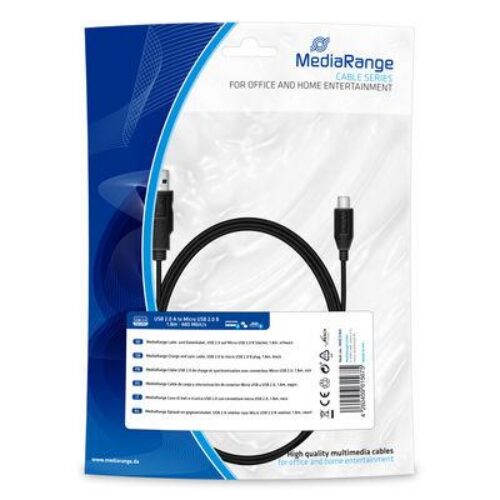 Mediarange Cable Usb2.0 To Micro-Usb 1.8M Mrcs184