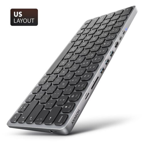 Axagon Keyboard + I O Hub 9In1 0.6M Hmc-Kb-Us