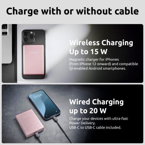Intenso Power Bank Usb 10000Mah Mag Rose 7344033