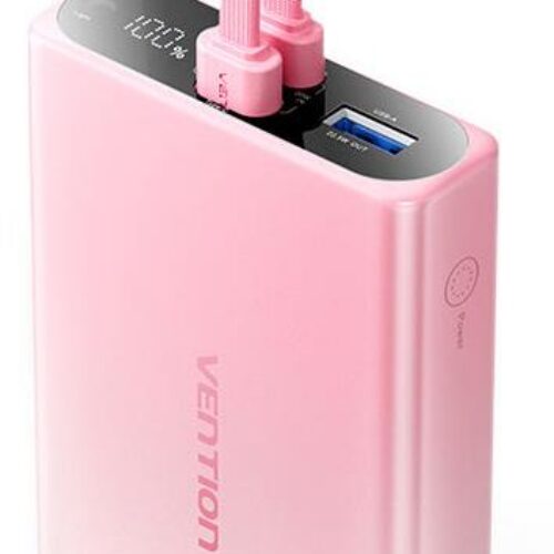 Vention Power Bank Usb 10000Mah 22.5W Pink Fhzp0