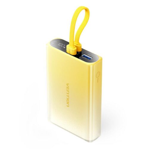 Vention Power Bank Usb 10000Mah 22.5W Yellow Fhzy0