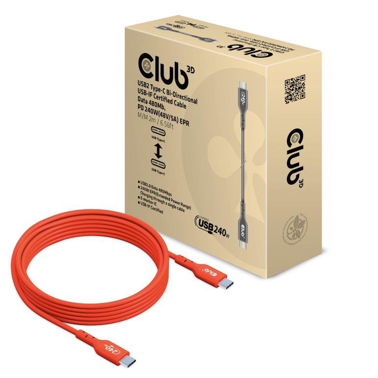 Club3D Cable Usb-C To Usb-C 2M M Cac-1573