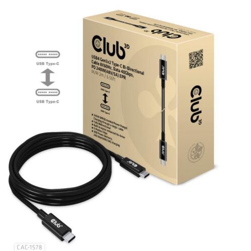 Club3D Cable Usb-C Bi-Directional 2M M Cac-1578