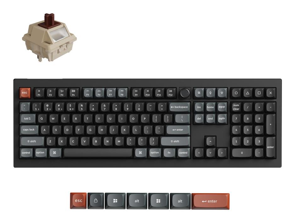 Keychron Keyboard Wrl V6 Ultra Black V6U-D3