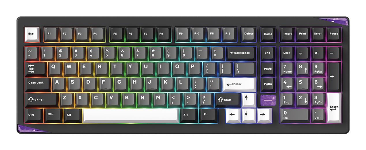 Akko Keyboard Wrl Gem 02 Via Black Sil. 6978414650828