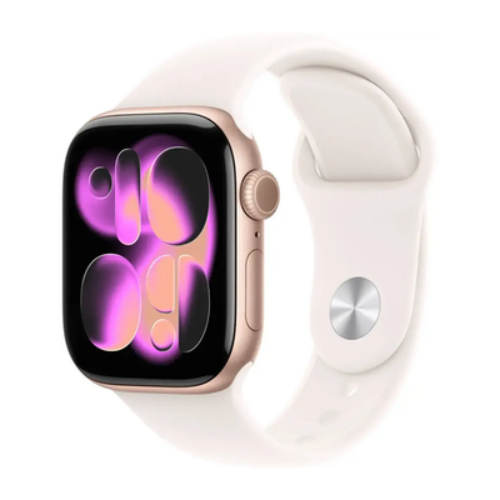 Apple Watch 11 Alu Case 42mm Rose Gold Sports Band Light Blush S/M EU